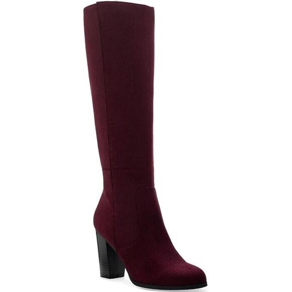 Style & Co. Womens Addyy Faux Suede Knee-High Boots Purple Size 5.5 Medium (B,M) - Picture 1 of 6